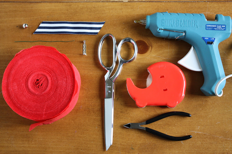 Make these easy DIY crepe paper poppies to wear on Memorial Day.