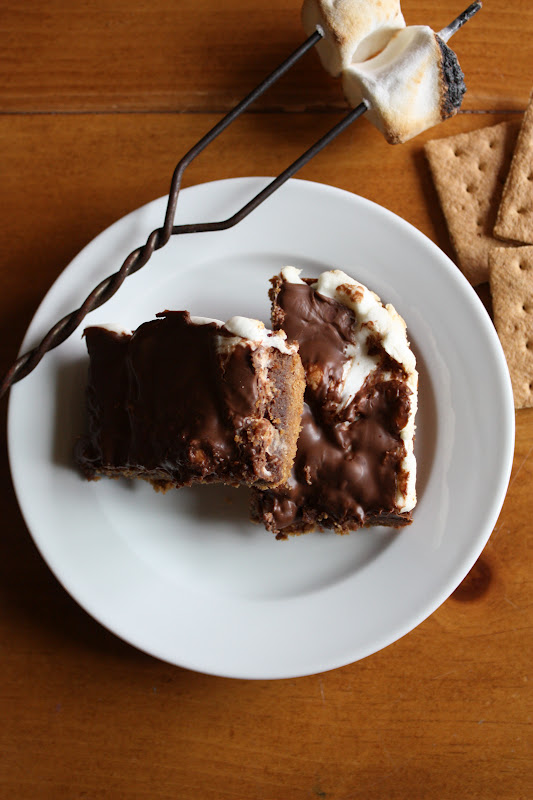 The original s'mores brownie recipe!! A graham cracker crust, fudgy brownie filling, and gooey marshmallows all topped with melted milk chocolate!