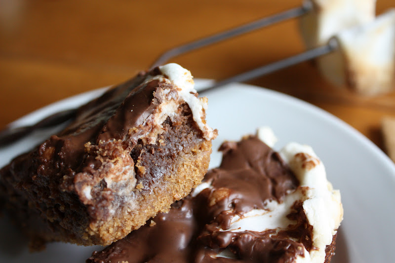 The original s'mores brownie recipe!! A graham cracker crust, fudgy brownie filling, and gooey marshmallows all topped with melted milk chocolate!