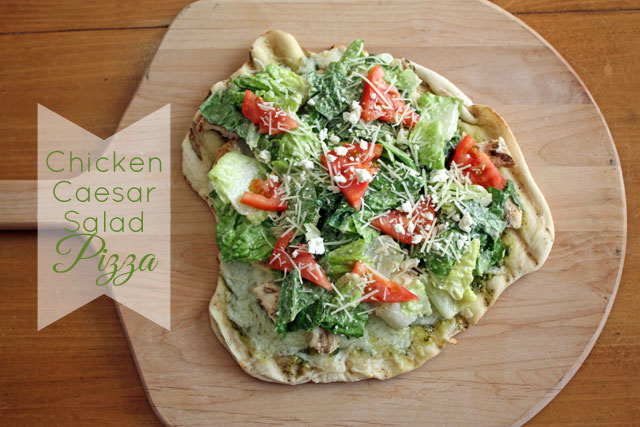 chicken caesar salad pizza