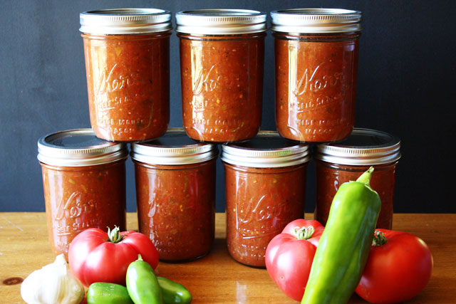 This is our favorite salsa for canning! We make a least 1 batch of it every summer!