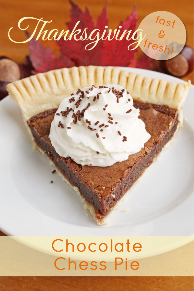 Thanksgiving, Fast & Fresh: Chocolate Chess Pie - Lulu the Baker