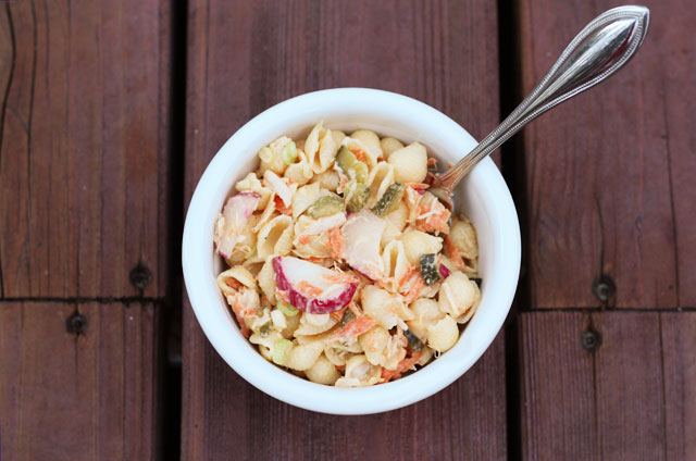 One of my favorite pasta salad for summertime is my Nana's macaroni salad recipe. It is the perfect side for summer barbecues, cook-outs, and pot lucks.