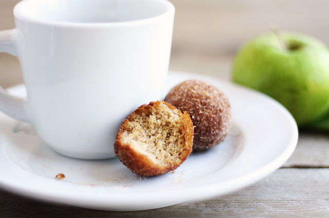 These delicious homemade applesauce donuts are the perfect fall treat!