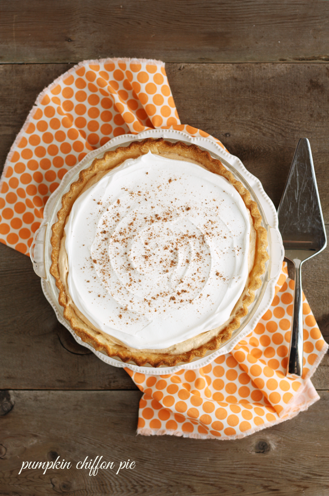 The creamy, dreamy pumpkin chiffon pie is my favorite Thanksgiving dessert!