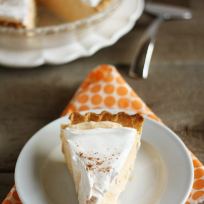The creamy, dreamy pumpkin chiffon pie is my favorite Thanksgiving dessert!