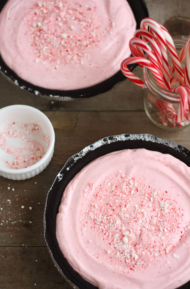 This frozen peppermint cheesecake is so easy to make, and it tastes amazing. A go-to dessert for the busy holiday season!