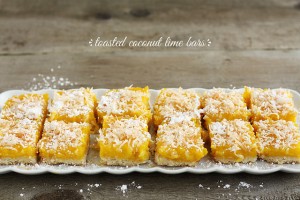 toasted coconut lime bars