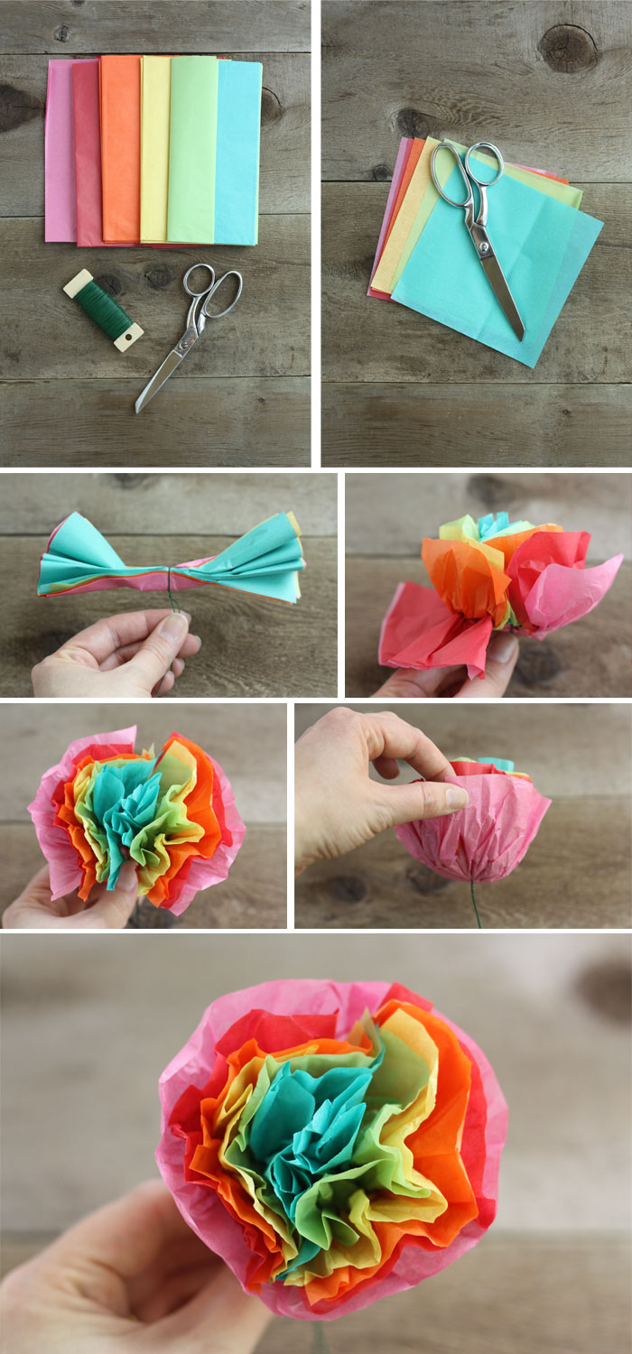 Fiesta Flower Tutorial - Make Your Own Tissue Paper Flowers