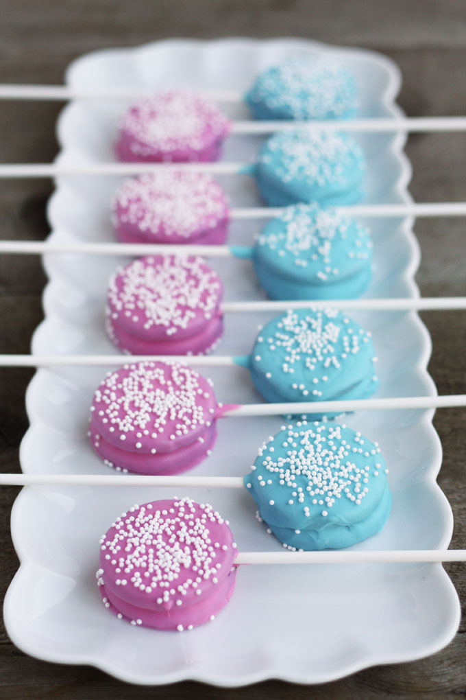 gender reveal party baby shower treats oreo pops