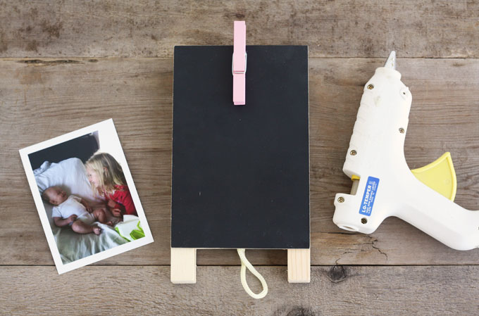 DIY family photo display clip board timeshel