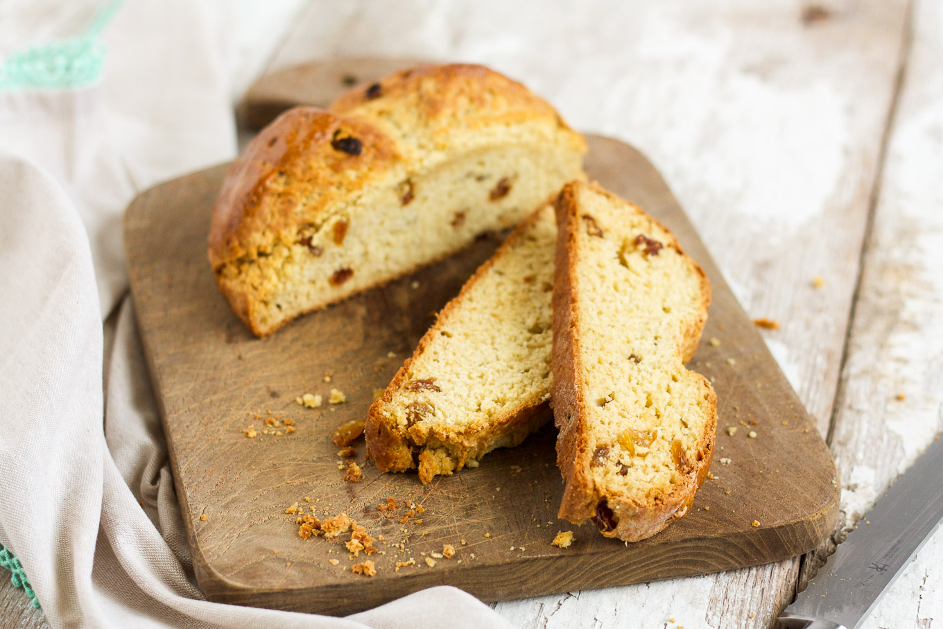 Homemade Irish Soda Bread is perfect for St. Patrick's Day dinner, but also tastes delicious for breakfast or tea time.