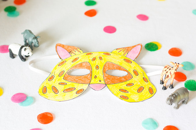 free printable Zootopia-inspired animal masks for you to color, cut out, and wear