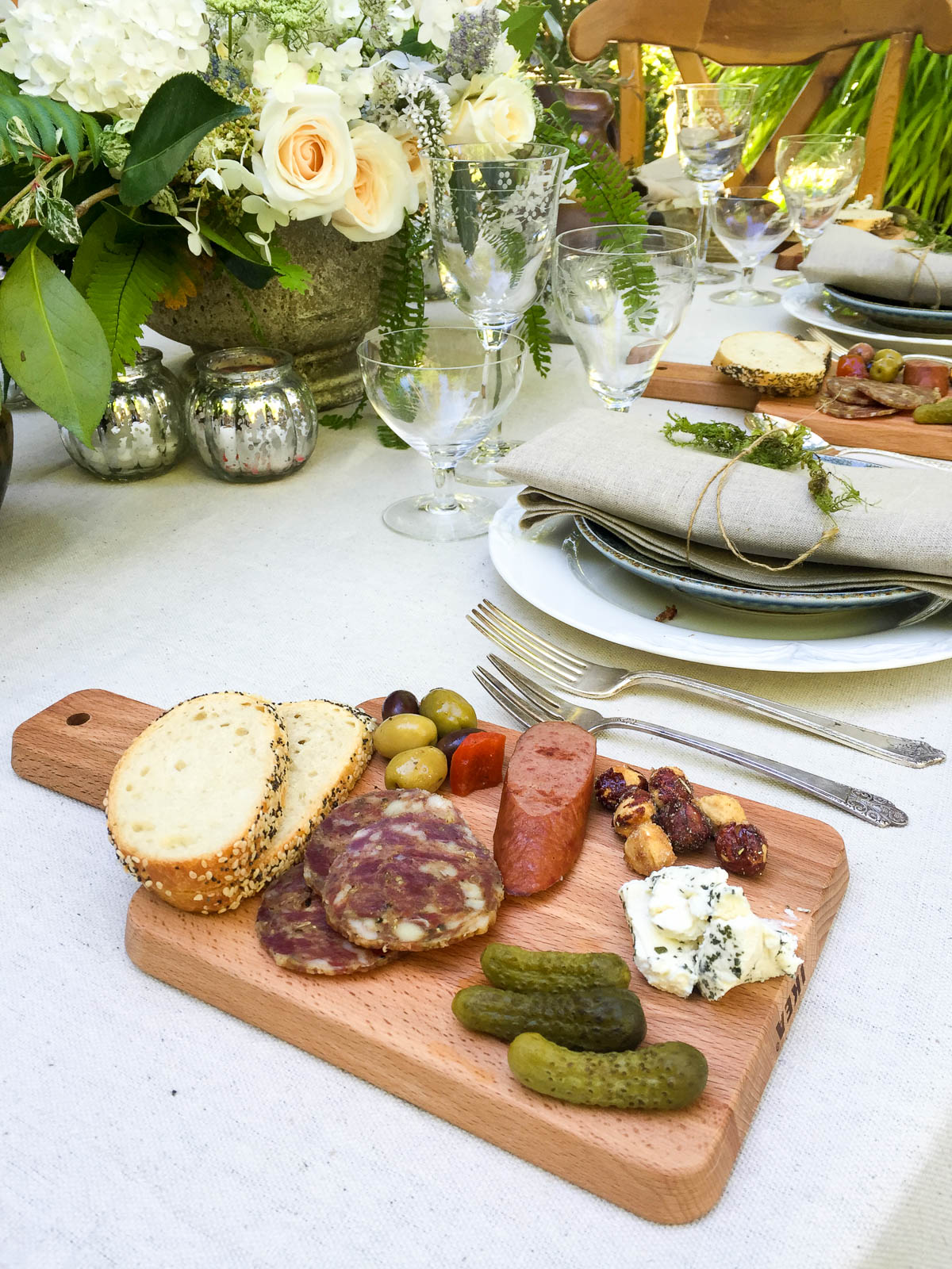 Gorgeous charcuterie board, cutting board, cheese platter with