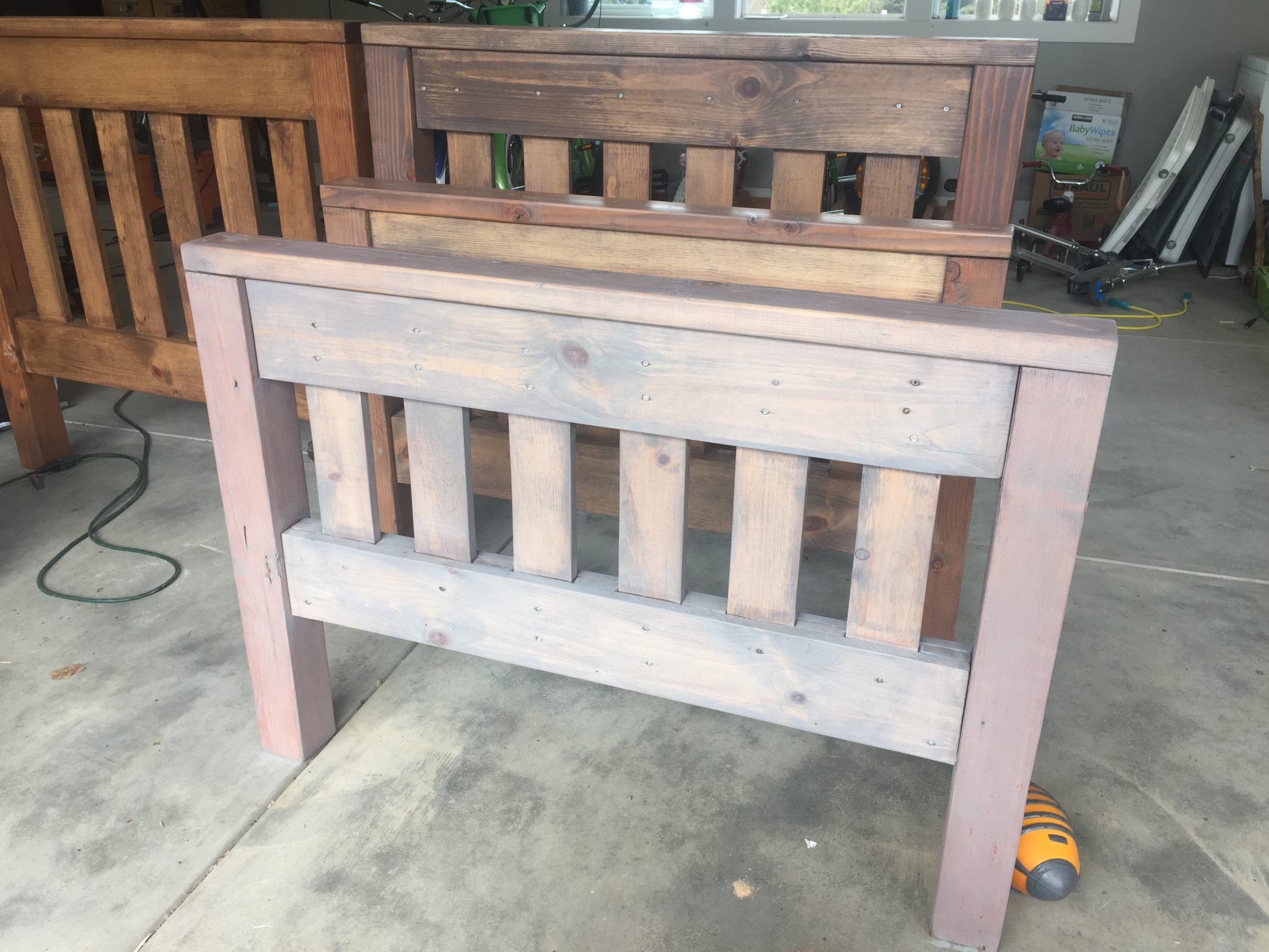 DIY rustic twin beds