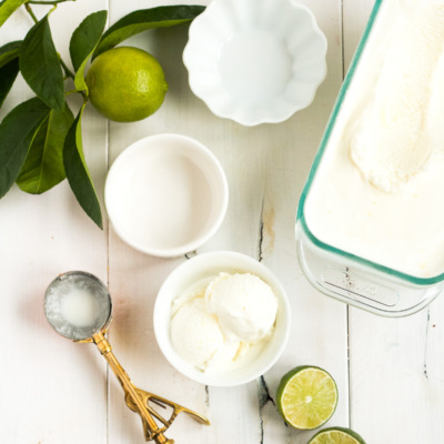This homemade lime sherbet will knock your socks off!