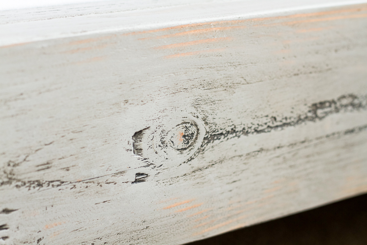 Find out how to use chalk paint and wax to get a rustic, weathered wood finish on new wood.