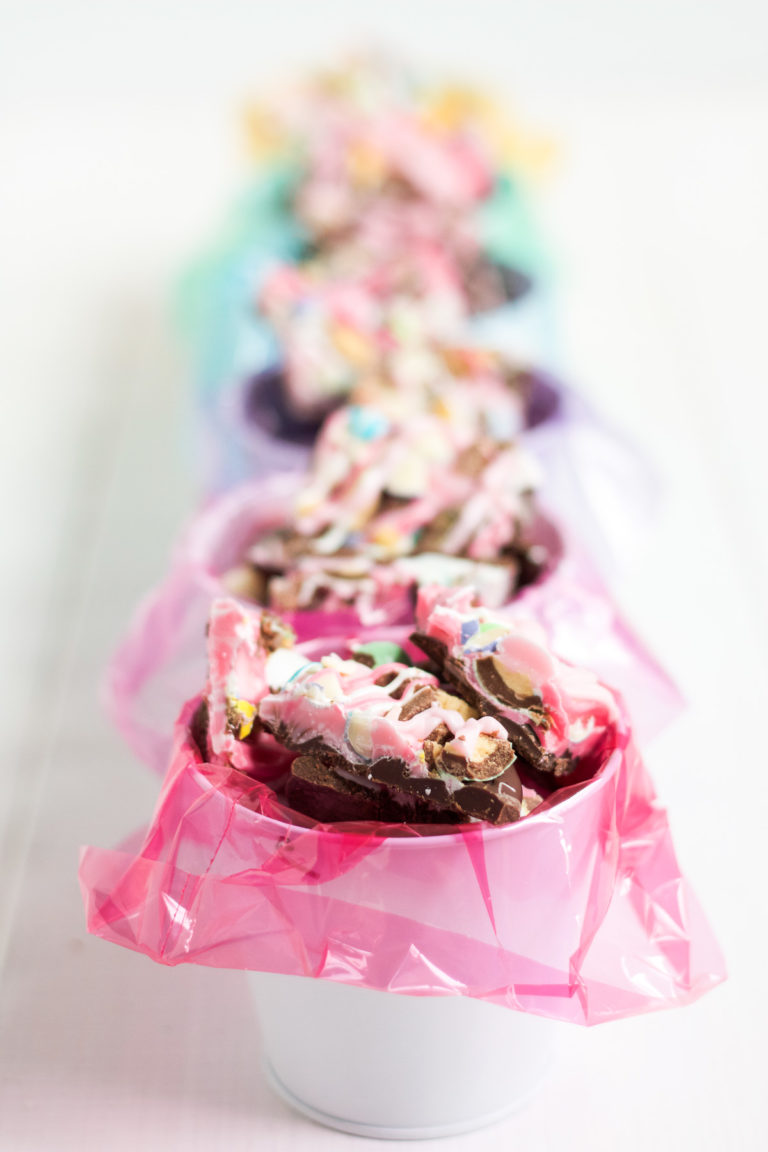 Easter Candy White Chocolate Bark - Lulu the Baker