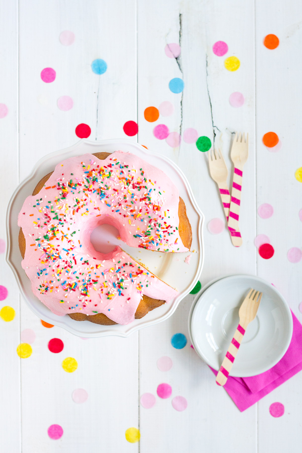 Funfetti Doughnut Cake- The Little Epicurean