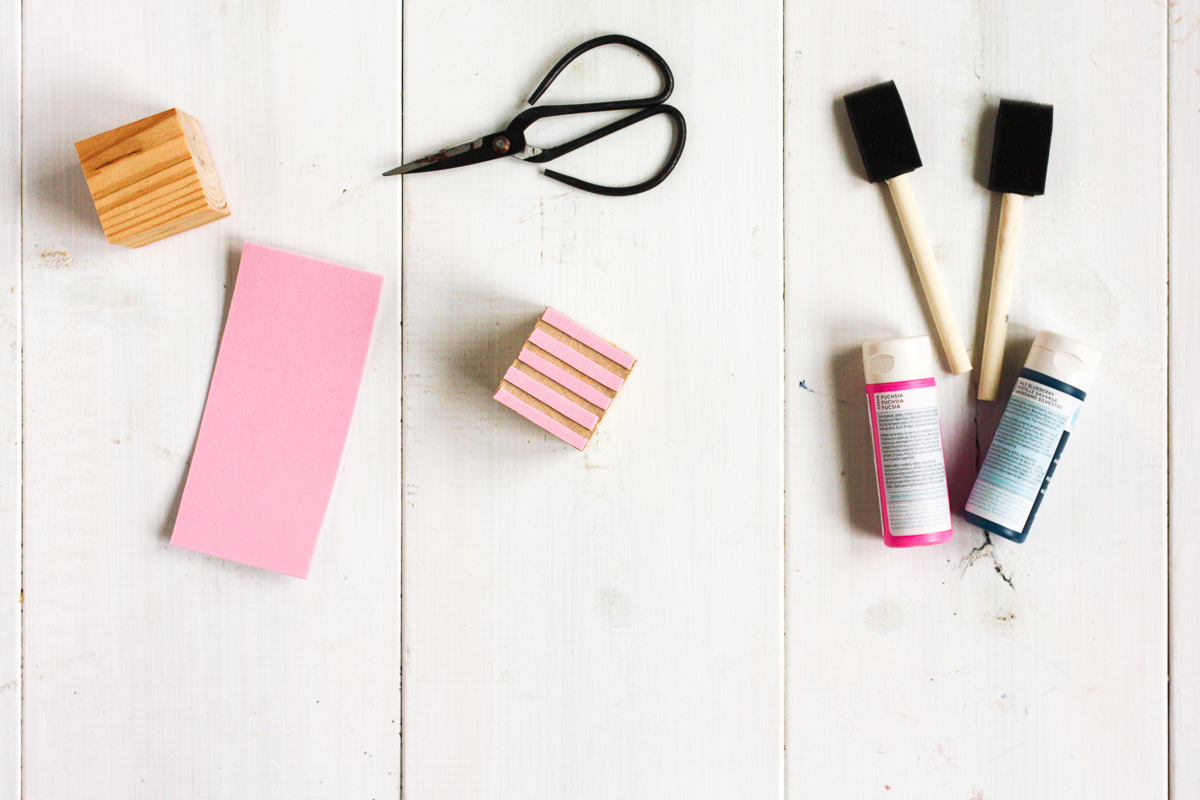 Make your own block-printed wrapping paper!