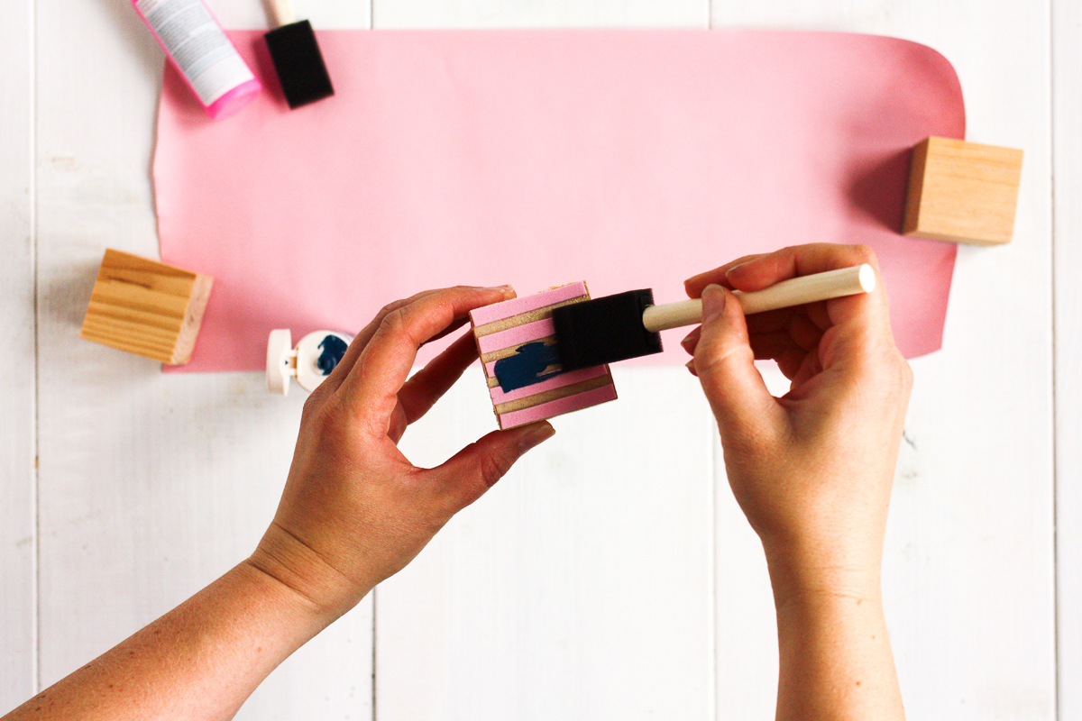 Make your own block-printed wrapping paper!