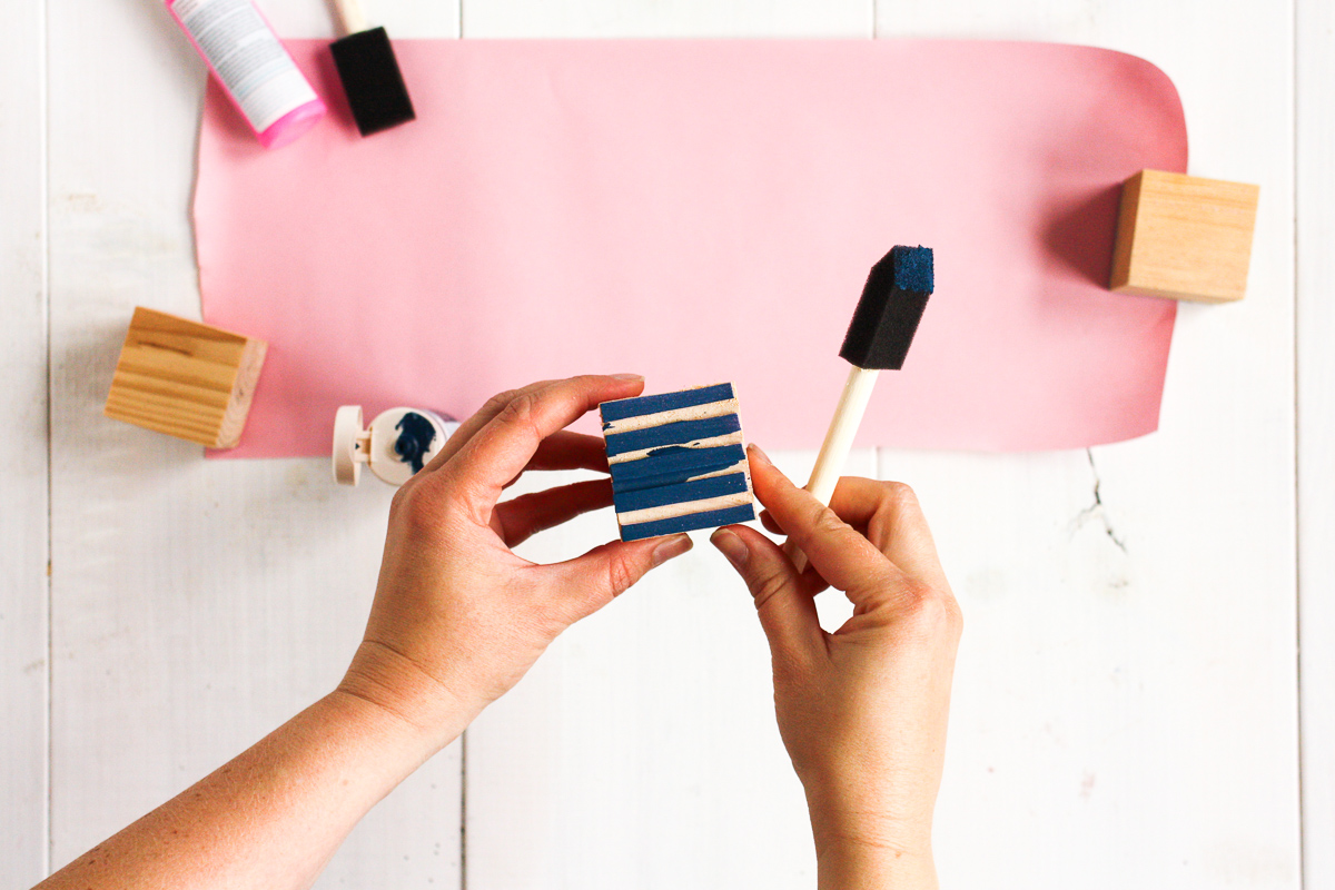 Make your own block-printed wrapping paper!