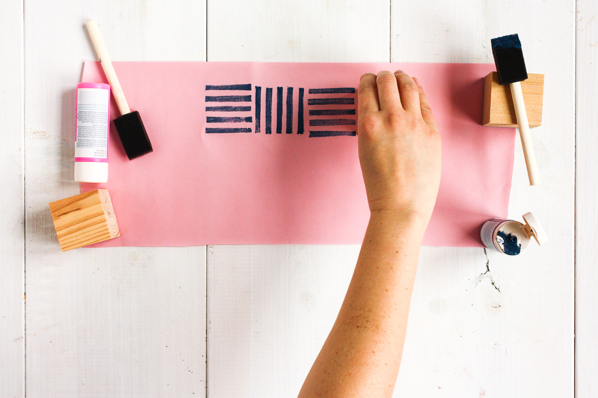 Make your own block-printed wrapping paper!