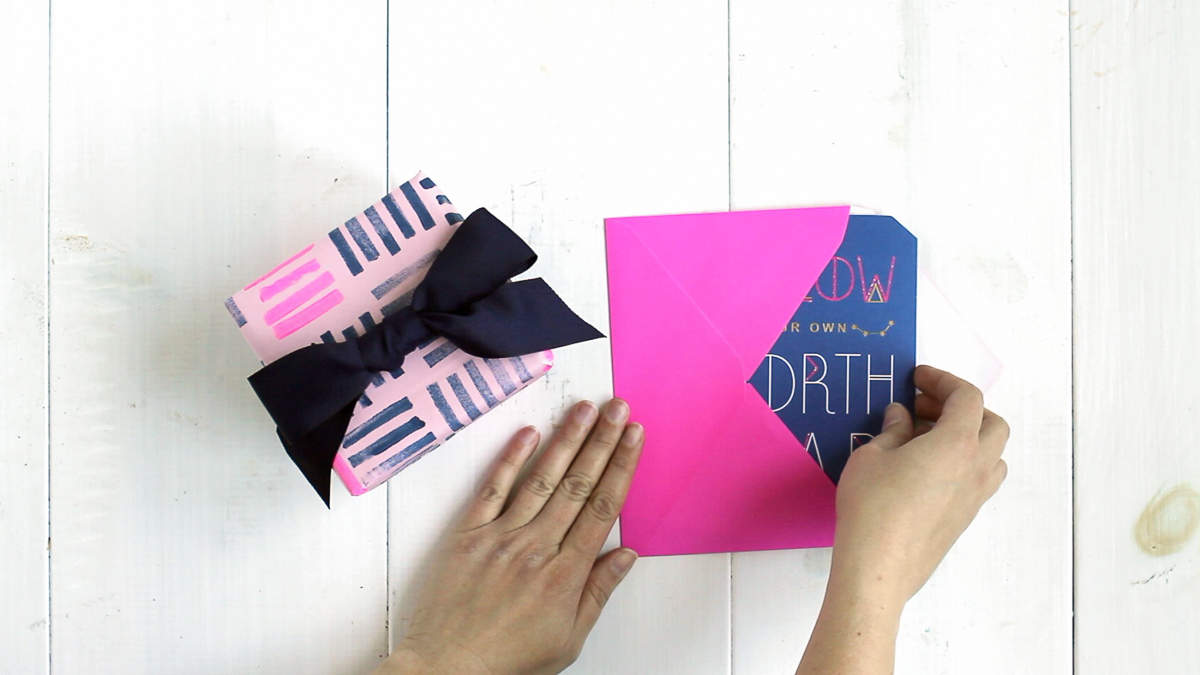 Make your own block-printed wrapping paper!