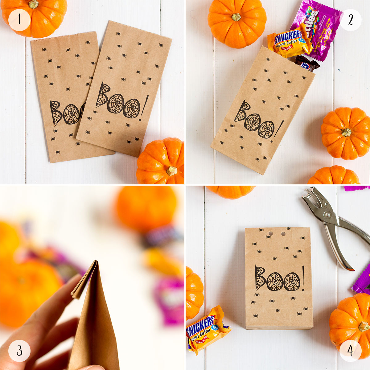 These free printable halloween treat bags are an easy and festive DIY!