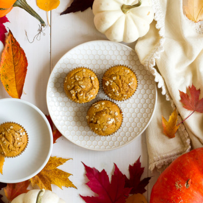 These easy pumpkin muffins are a breeze to make, and are the perfect delicious Fall breakfast!