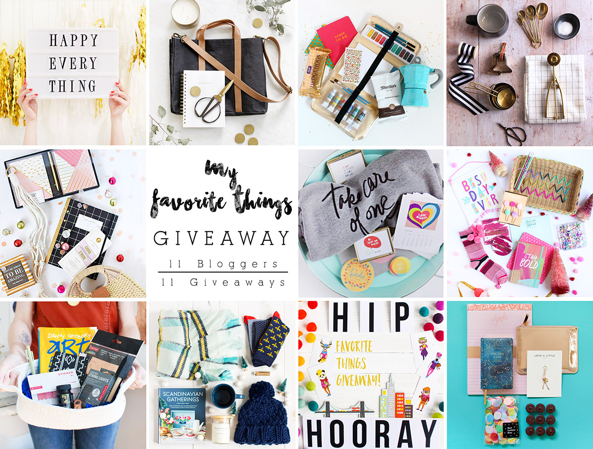 I've teamed up with 10 other bloggers in a My Favorite Things Giveaway extravaganza!