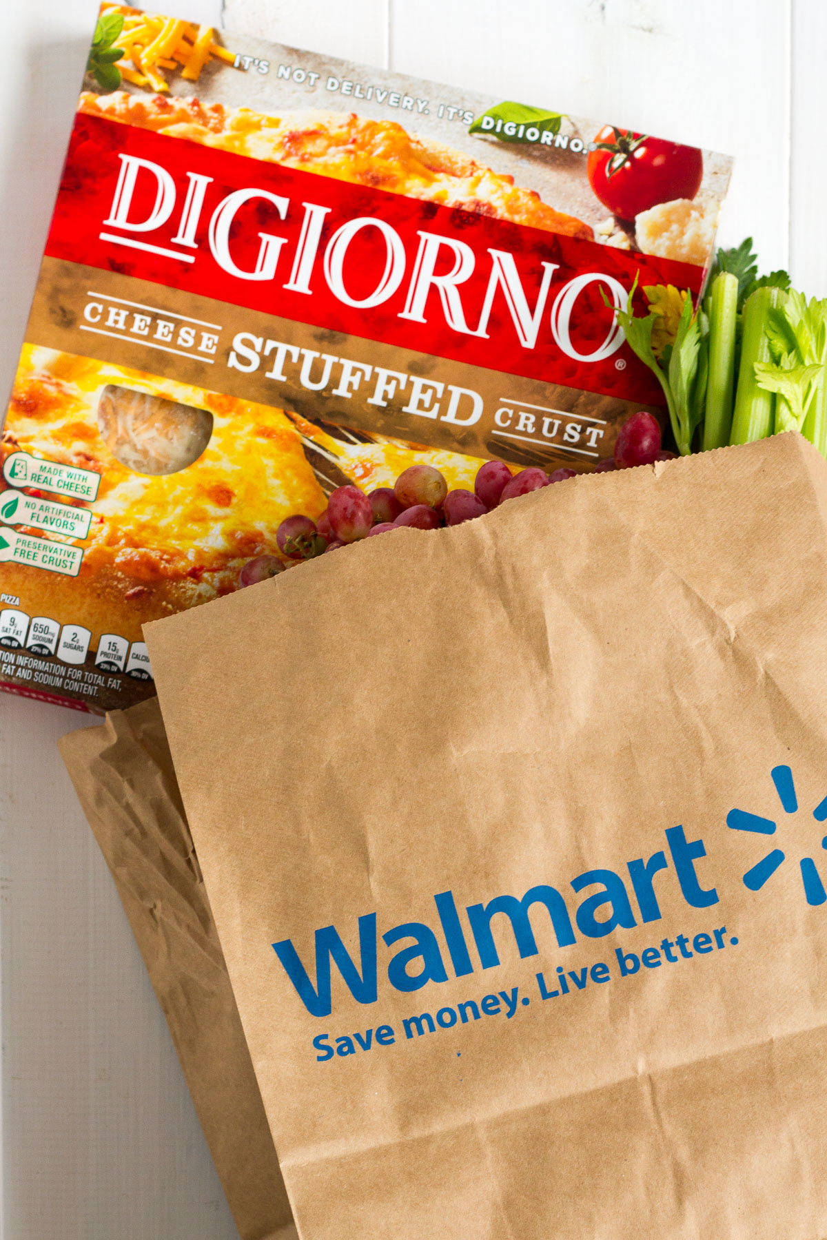 When we have a really busy weeknight come up, or we need a quick and easy dinner that the babysitter can fix for the kids, DiGiorno Cheese Stuffed Crust Five Cheese Pizza is our go-to! Everyone loves it, and the crust is preservative free. Paired with a side salad or cut up fruits and veggies, it makes a wholesome and deliciously easy dinner.