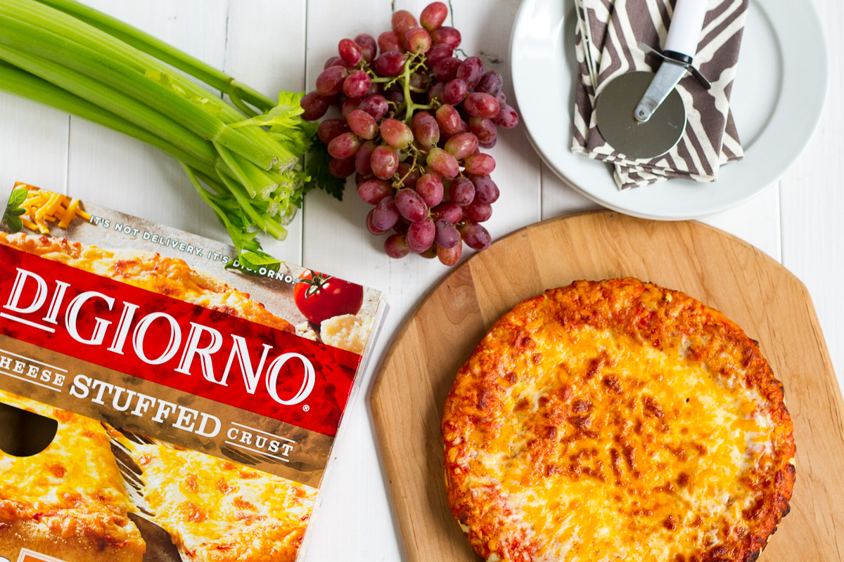 When we have a really busy weeknight come up, or we need a quick and easy dinner that the babysitter can fix for the kids, DiGiorno Cheese Stuffed Crust Five Cheese Pizza is our go-to! Everyone loves it, and the crust is preservative free. Paired with a side salad or cut up fruits and veggies, it makes a wholesome and deliciously easy dinner.