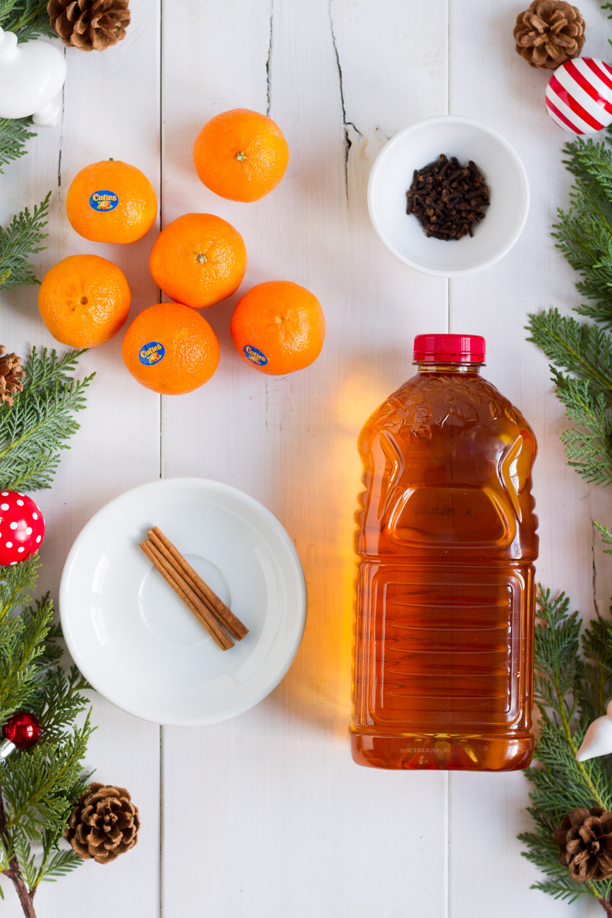 These easy spiced cider with cinnamon, cloves, and cuties is a perfect gift to put together for friends, neighbors, and teachers!