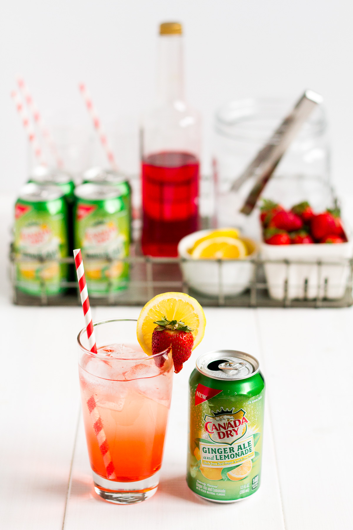 Don't have the room for a big bar cart? Put together a cute, easy, inexpensive DIY drink station for your next party!