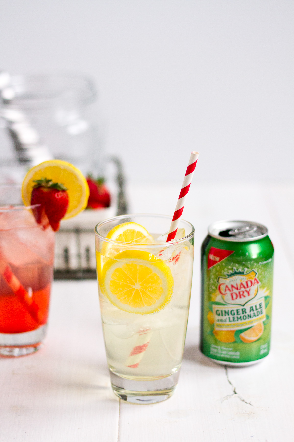 Don't have the room for a big bar cart? Put together a cute, easy, inexpensive DIY drink station for your next party!