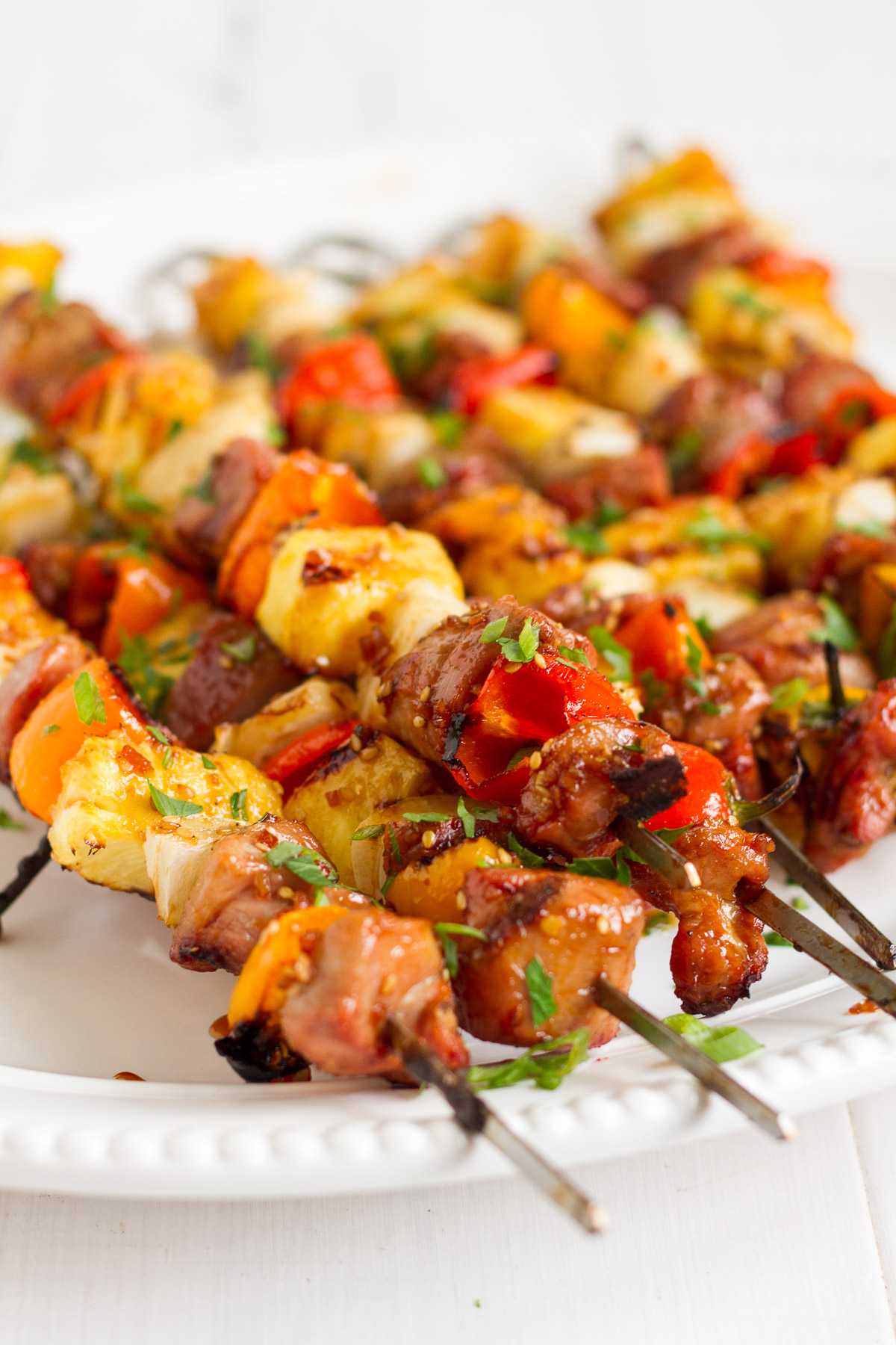 Put these tropical teriyaki skewers--featuring Smithfield Sweet Teriyaki Marinated Fresh Pork Tenderloin--on your menu this week, and you'll have a new favorite dinner the whole family will love!