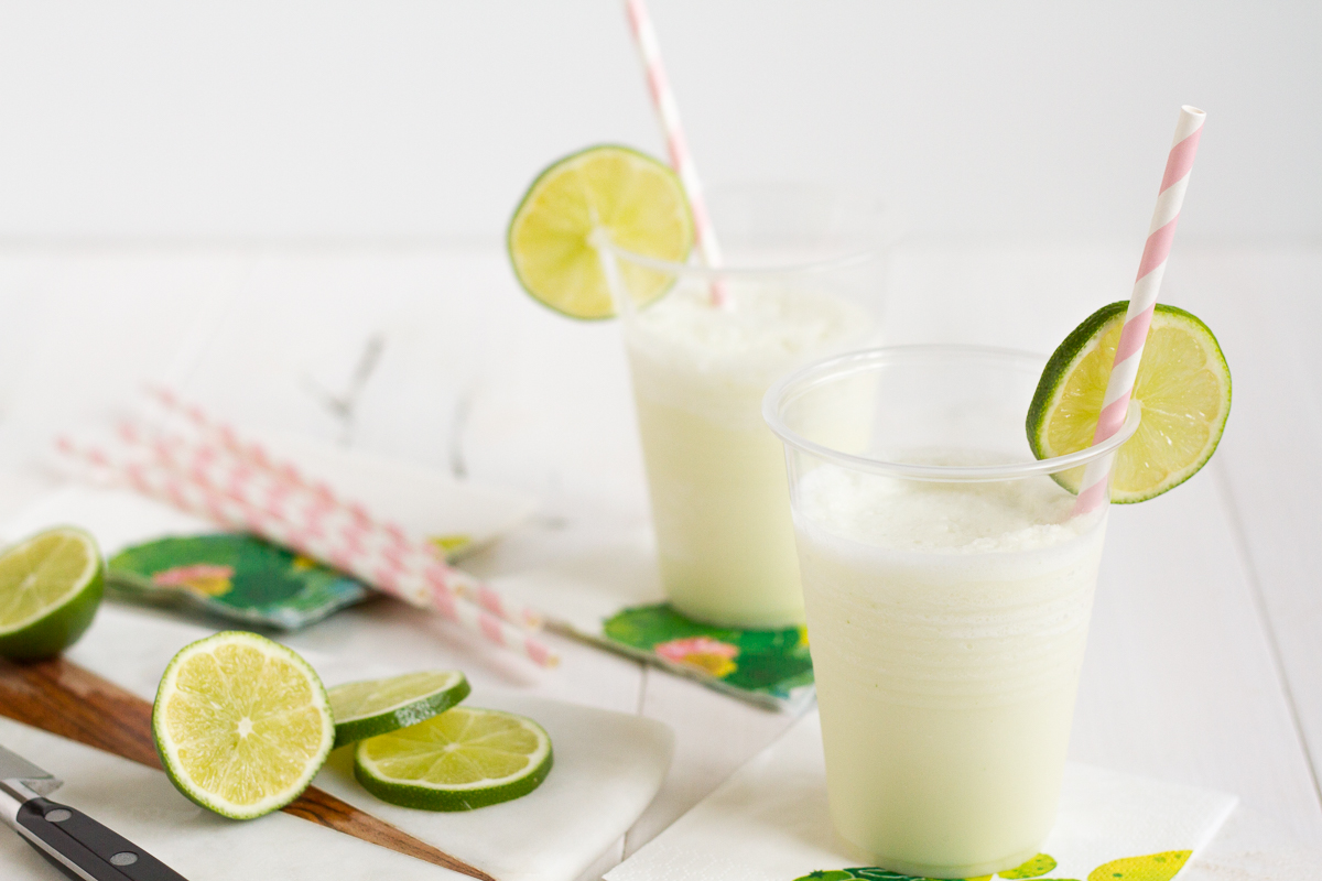 This refreshing limeade is the perfect mix of creamy and frosty, and a sure way to beat the heat this summer!