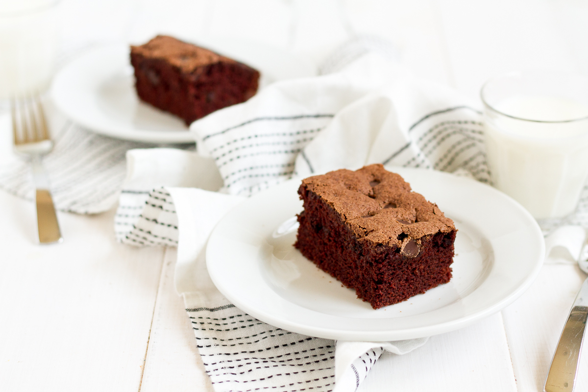 This super simple one-bowl double chocolate cake is easy and delicious!