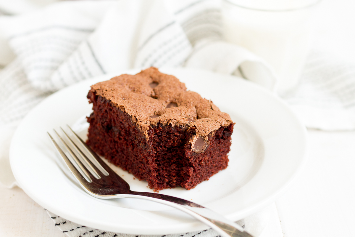 This super simple one-bowl double chocolate cake is easy and delicious!