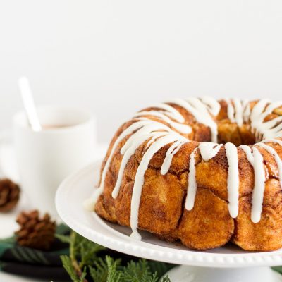 Warm, buttery, and covered in sweet cinnamon and sugar, this delicious homemade monkey bread is the perfect treat for chilly weather.
