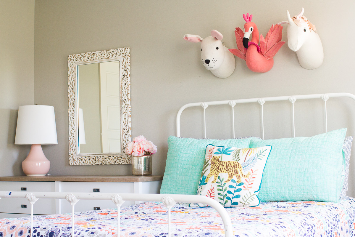 We finally finished our daughter's bedroom makeover for the Spring 2019 One Room Challenge! Check out our "english country garden/menagerie" room reveal.