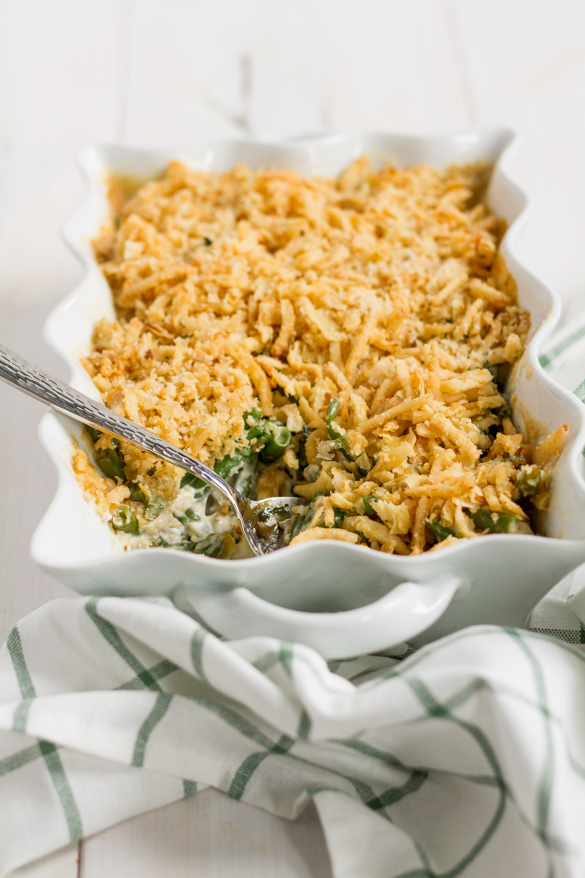 Extra-Crunchy Green Bean Casserole - Lulu the Baker