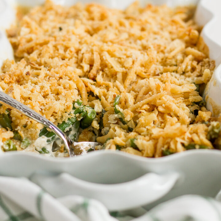 Extra-Crunchy Green Bean Casserole - Lulu the Baker