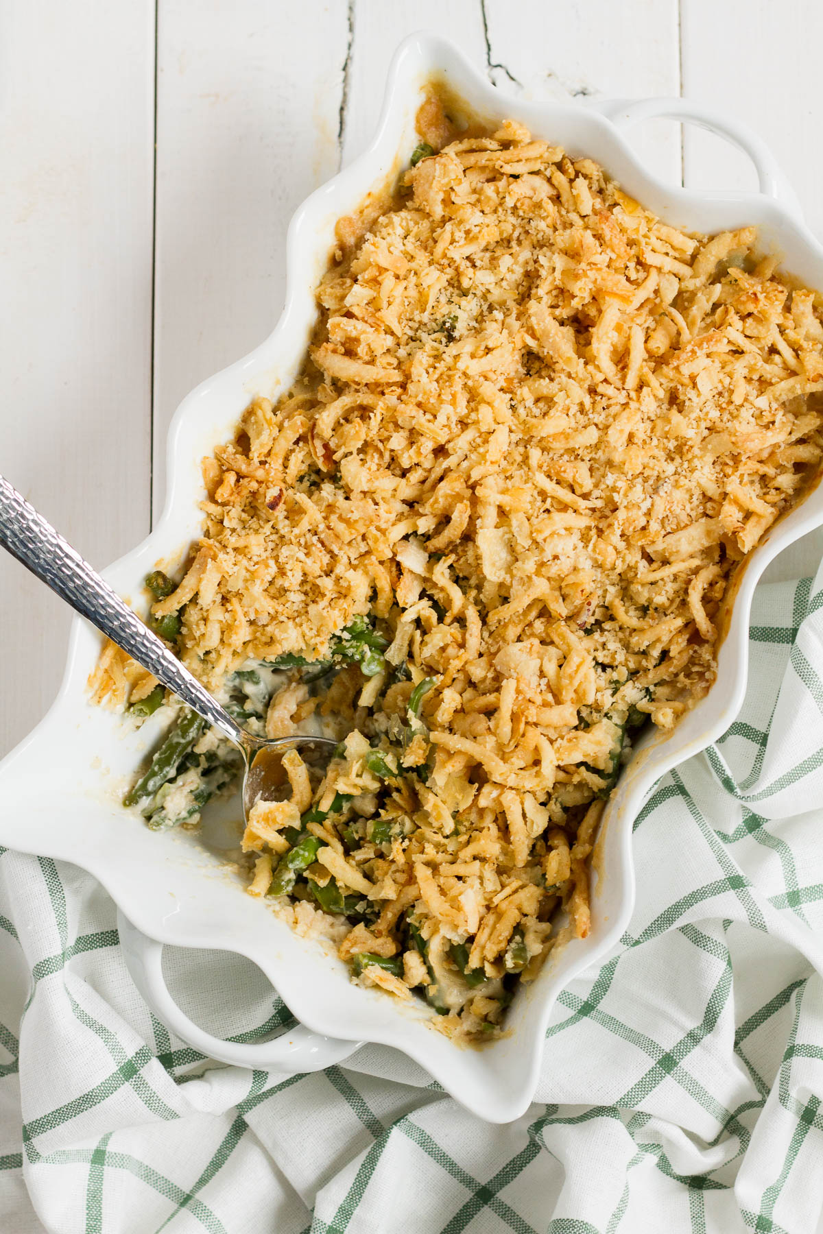 Extra-Crunchy Green Bean Casserole - Lulu the Baker