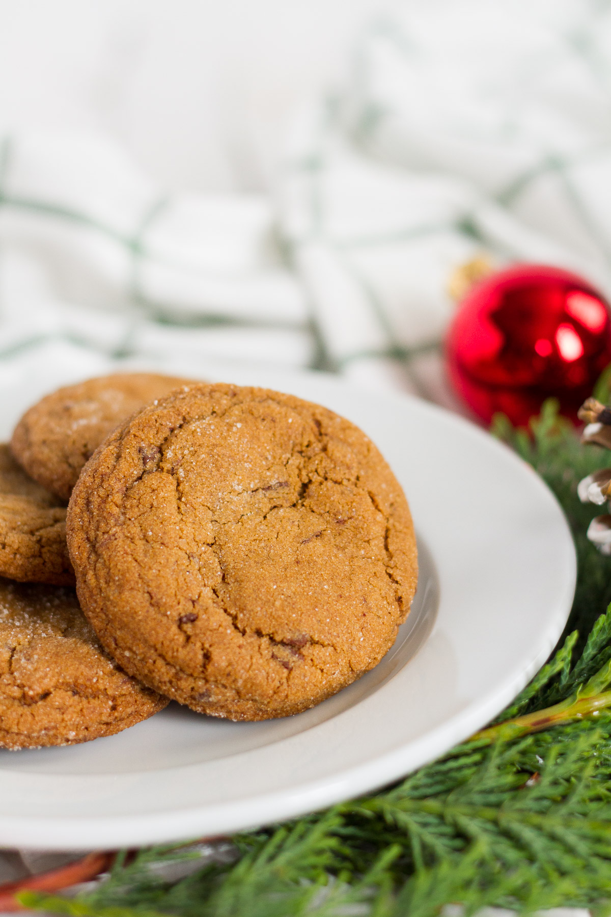 These chocolate chunk ginger cookies are perfect for the holidays!