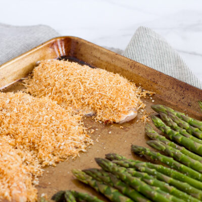 sheet pan chicken and asparagus