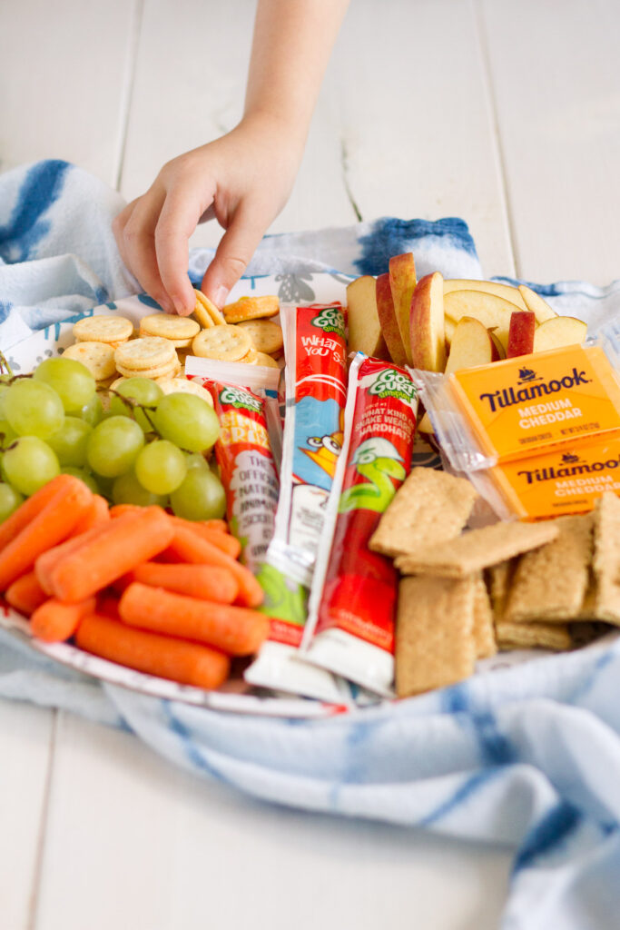 One of our favorite summer lunches is a snack tray loaded with our favorites!