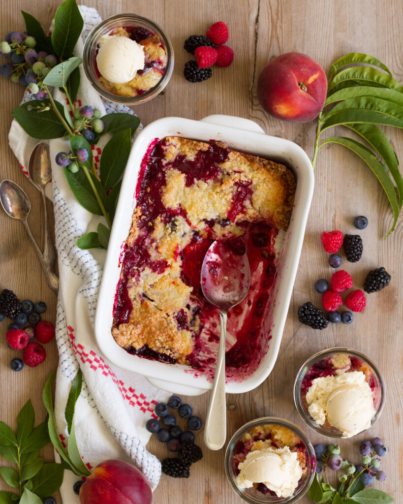 summer mixed berry cobbler farmhouse weekends