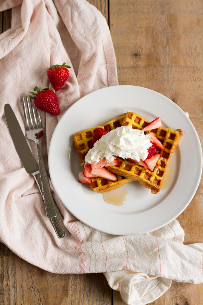 Waffle French Toast combines two breakfast favorites into one delicious treat.